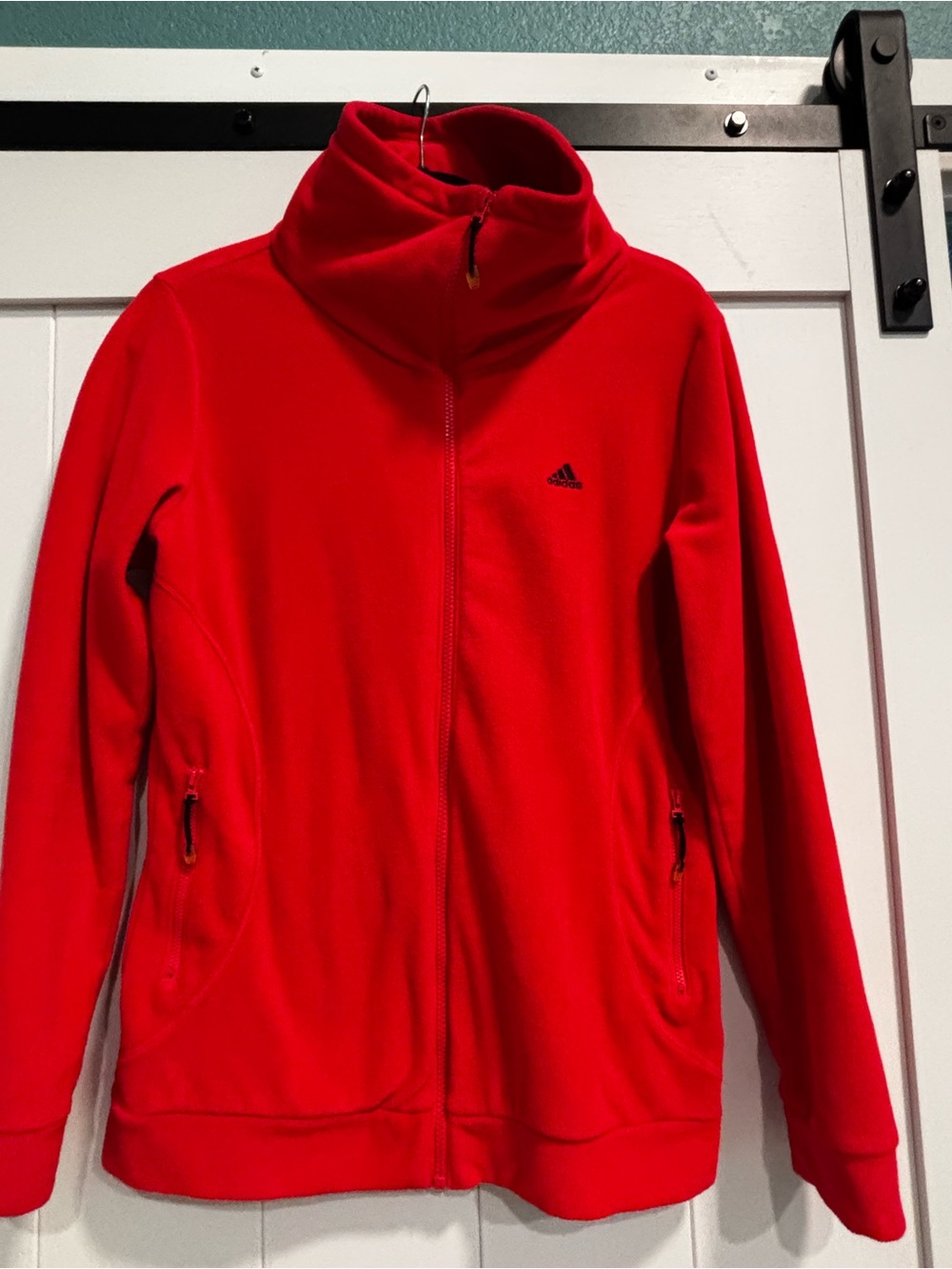 adidas Women's Red Full-Zip Utility Jacket
